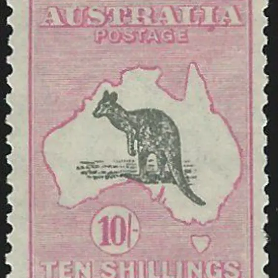 1929-30 Smult 10/- grey & pale pink. MLH & ...
