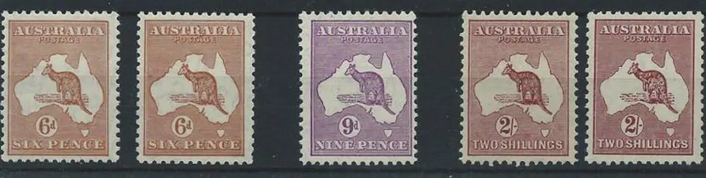 1931-47 CofA 6d chestnut x 2 (one MUH, one MLH), ... Image 1++
