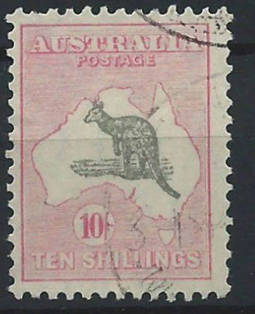 1931-47 CofA 10/- grey & pink. One short perf at ... Image 1++