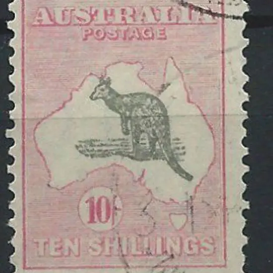 1931-47 CofA 10/- grey & pink. One short perf at ...