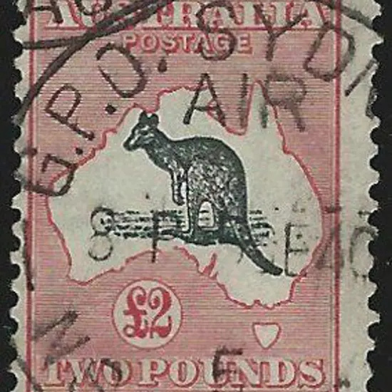 1931-47 CofA £2 black & rose with 1940 GPO SYDNEY ...