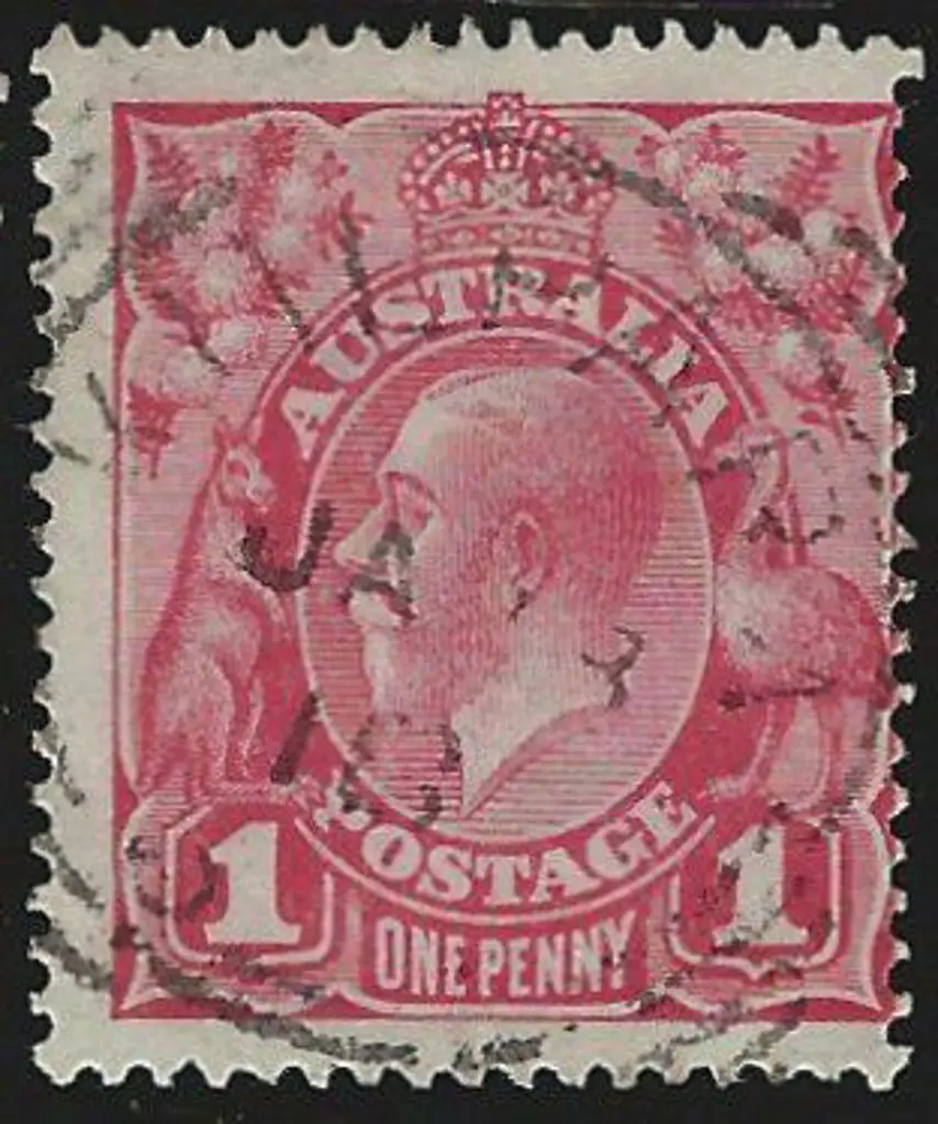1914-20 Single wmk 1d rose carmine with "dry ink" ... Image 1++