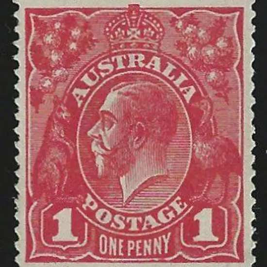 1914-20 Single wmk 1d carmine Die II MUH with ...