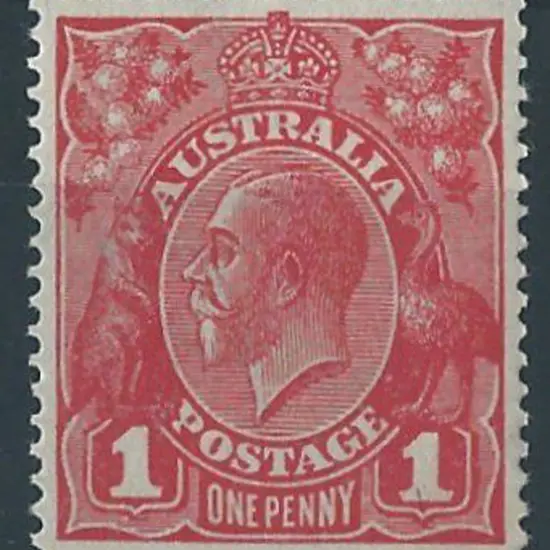 1914-20 Single wmk 1d deep red Die III on War ...