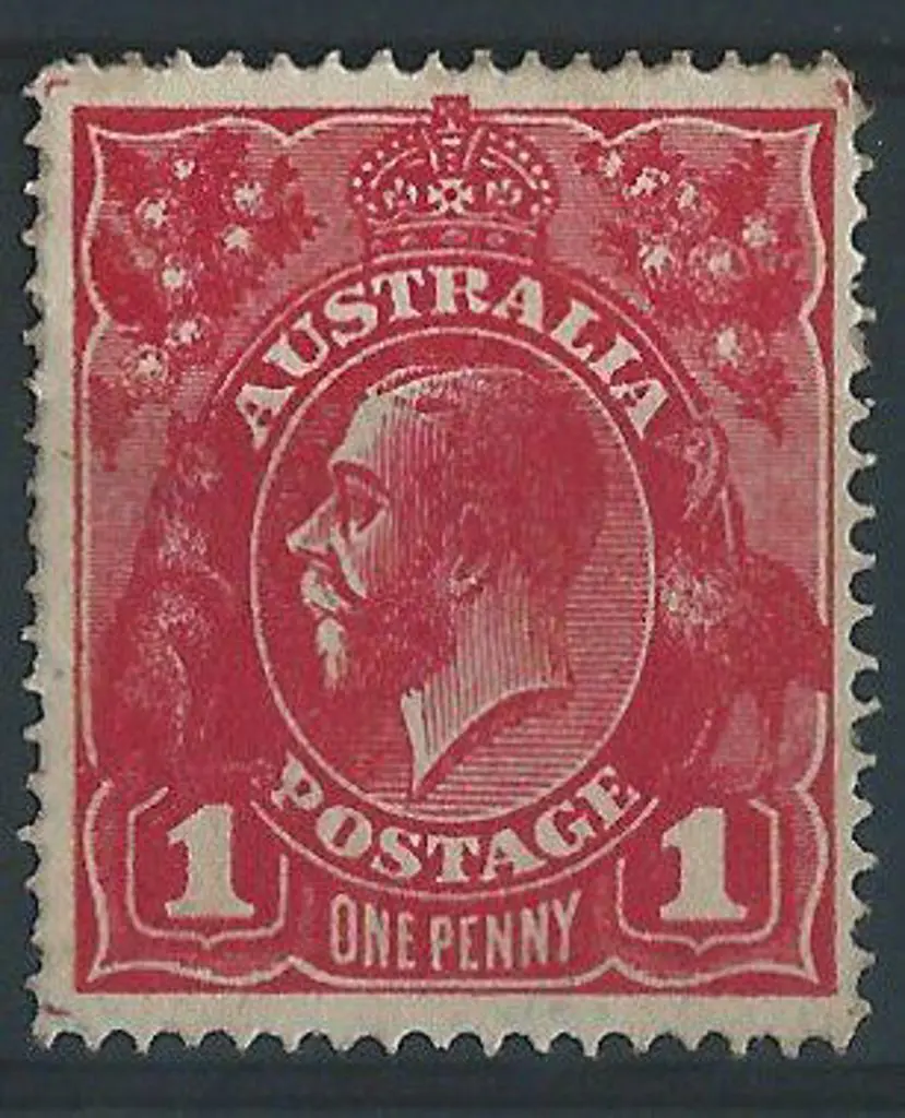 1914-20 Single wmk 1d deep carmine red, line perf. ... Image 1++