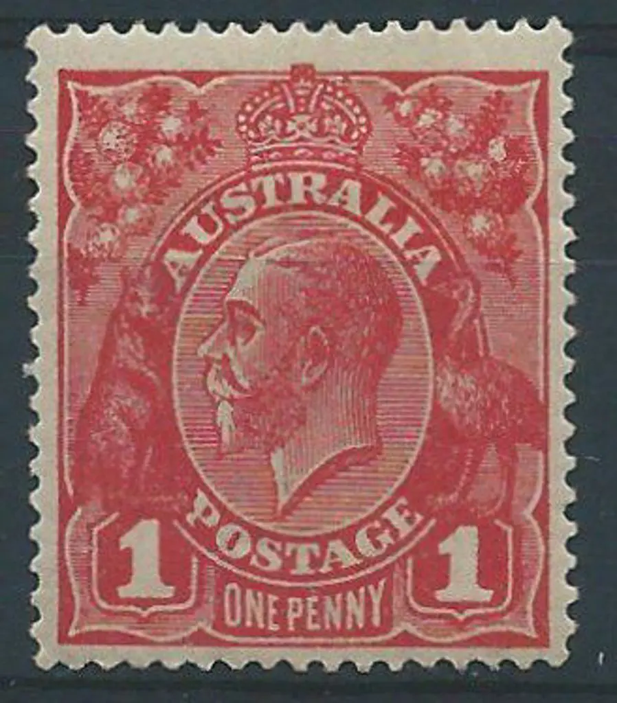 1918-23 Single wmk 1d carmine red Die III. MLH & ... Image 1++