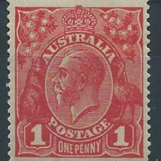 1918-23 Single wmk 1d carmine red Die III. MLH & ...