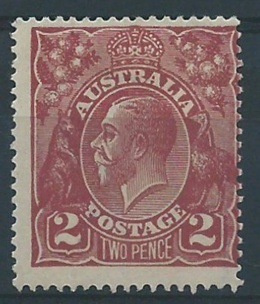 1918-23 Single wmk 2d red-brown showing "broken ... Image 1++