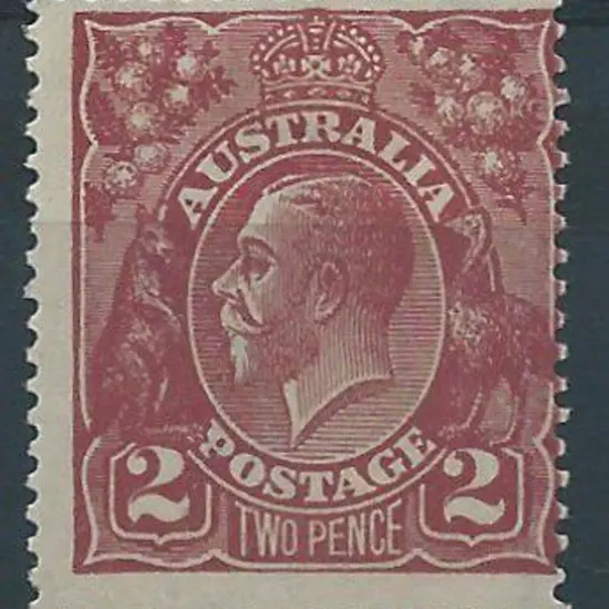 1918-23 Single wmk 2d red-brown showing "broken ...