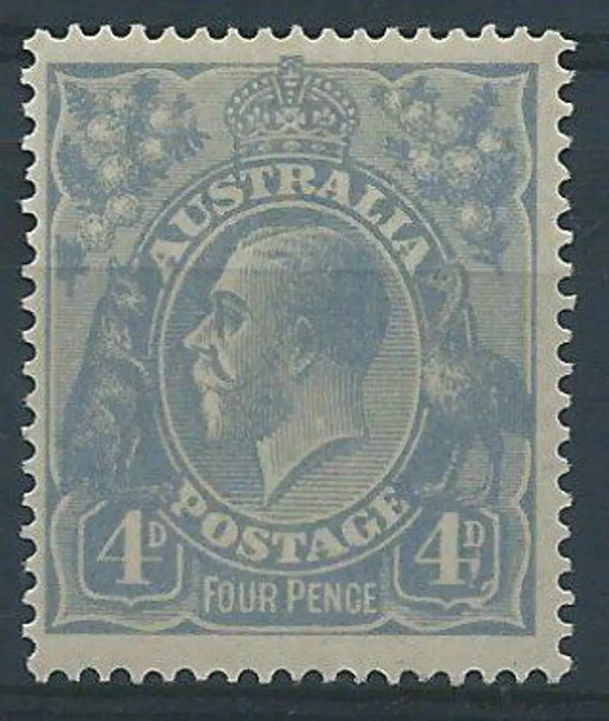 1918-23 Single wmk 4d bright ultramarine with ... Image 1++