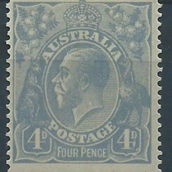 1918-23 Single wmk 4d bright ultramarine with ...