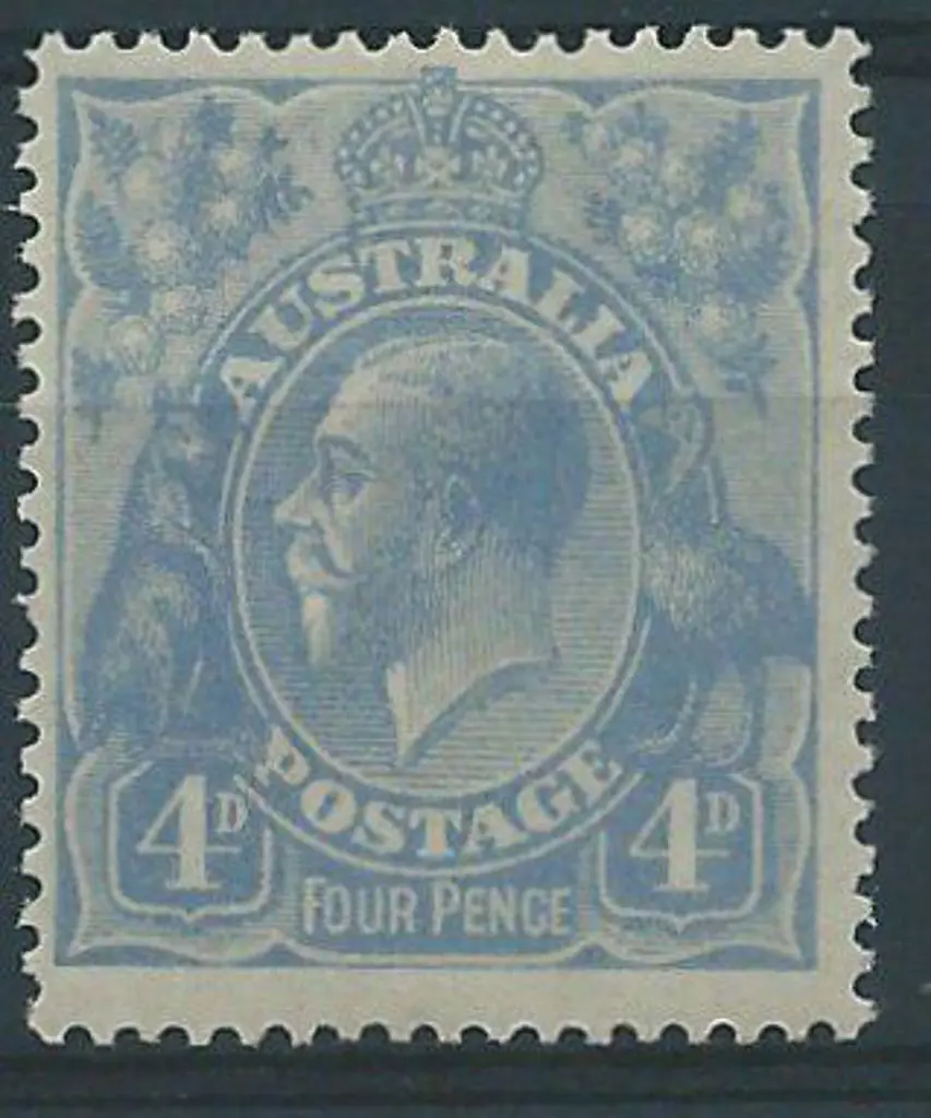 1918-23 Single wmk 4d bright ultramarine. MLH & ... Image 1++