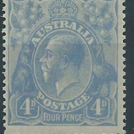 1918-23 Single wmk 4d bright ultramarine. MLH & ...
