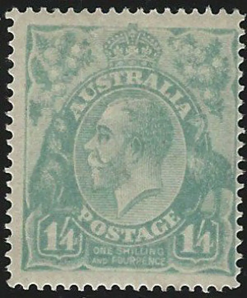 1918-23 Single wmk 1/4d greenish blue with dry ink ... Image 1++