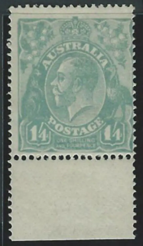 1918-23 Single wmk 1/4d greenish blue with dry ink ... Image 1++
