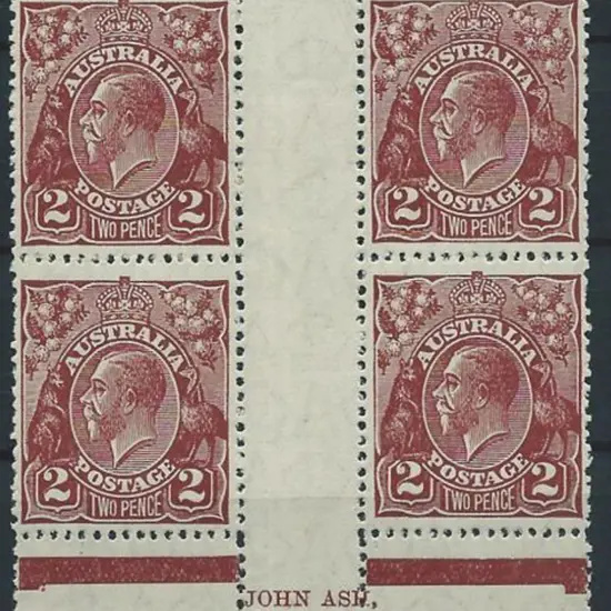 1926-30 SM wmk Perf 13½x12½ 2d deep red brown Ash ...