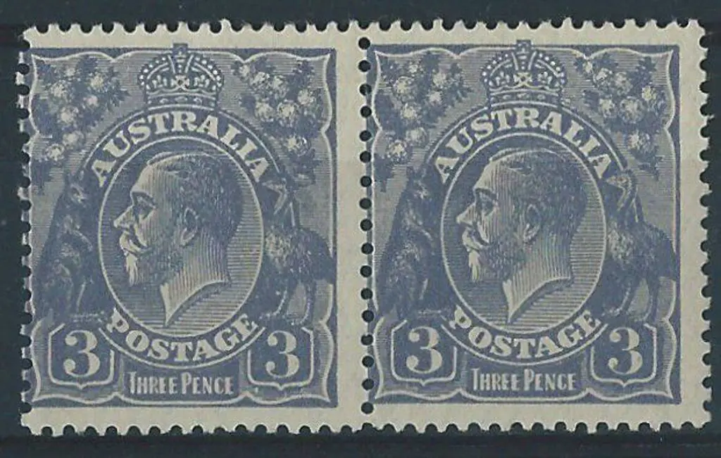 1926-30 SM wmk Perf 13½x12½ 3d blue Die Ia A-B ... Image 1++