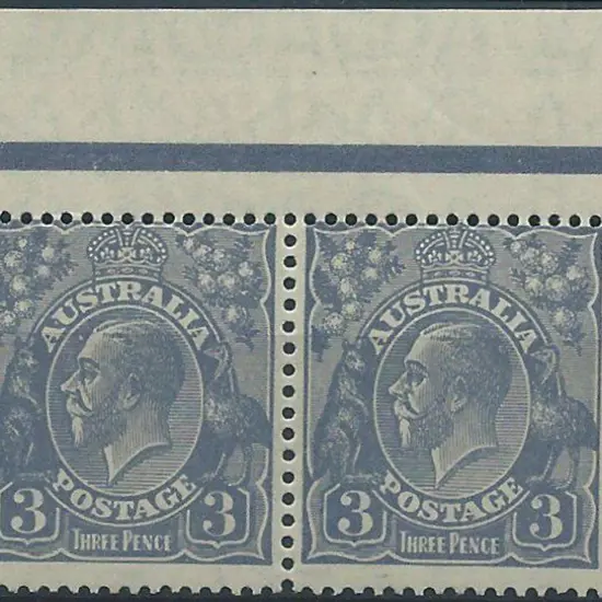 1926-30 SM wmk Perf 13½x12½ 3d blue Die Ia A-B ...