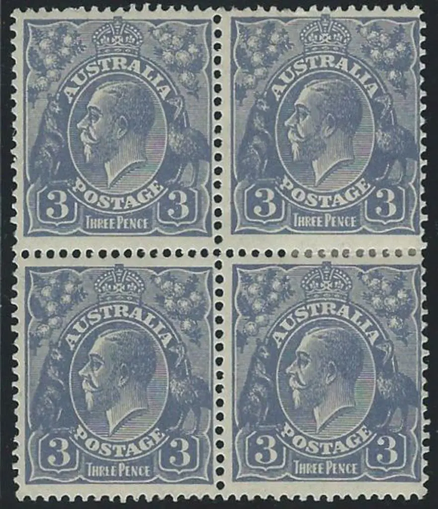 1926-30 SM wmk Perf 13½x12½ 3d blue Die Ia type ... Image 1++