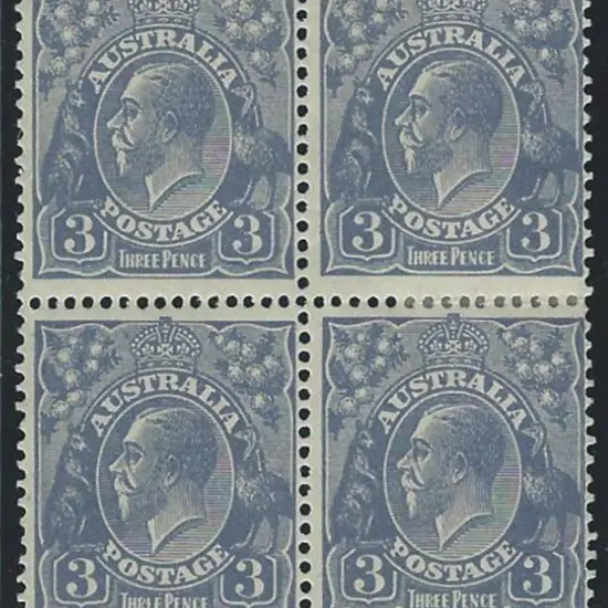 1926-30 SM wmk Perf 13½x12½ 3d blue Die Ia type ...