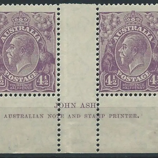 1926-30 SM wmk Perf 13½x12½ 4½d blue-violet shade ...
