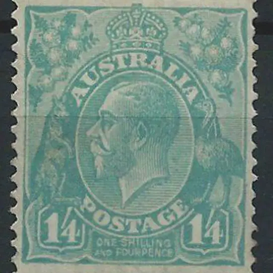 1926-30 SM wmk Perf 13½x12½ 1/4d turquoise. MLH & ...