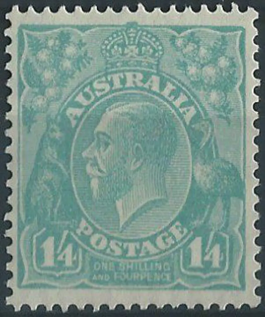 1926-30 SM wmk Perf 13½x12½ 1/4d bright greenish ... Image 1++
