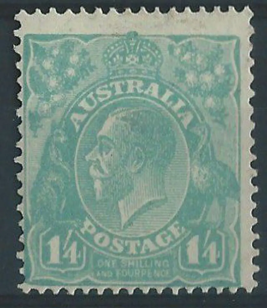 1926-30 SM wmk Perf 13½x12½ 1/4d bright greenish ... Image 1++
