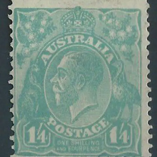 1926-30 SM wmk Perf 13½x12½ 1/4d bright greenish ...