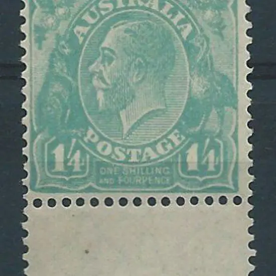 1926-30 SM wmk Perf 13½x12½ 1/4d greenish-blue ...