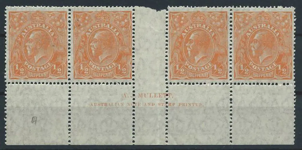 1926-30 SM wmk Perf. 14 ½d orange, electro 9, ... Image 1++