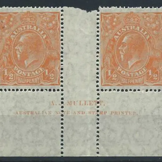 1926-30 SM wmk Perf. 14 ½d orange, electro 9, ...