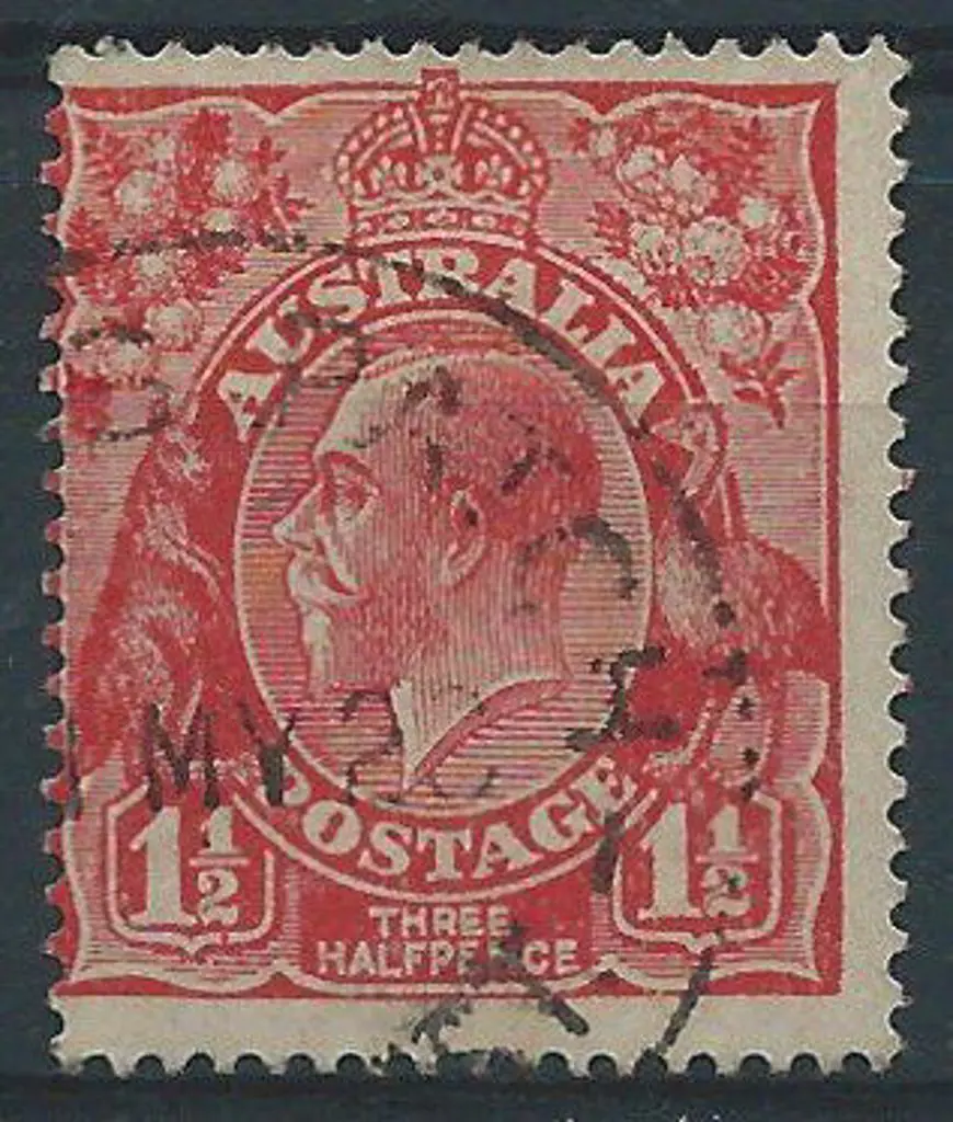 1926-30 SM wmk Perf. 14 1½d red Die II type B ... Image 1++