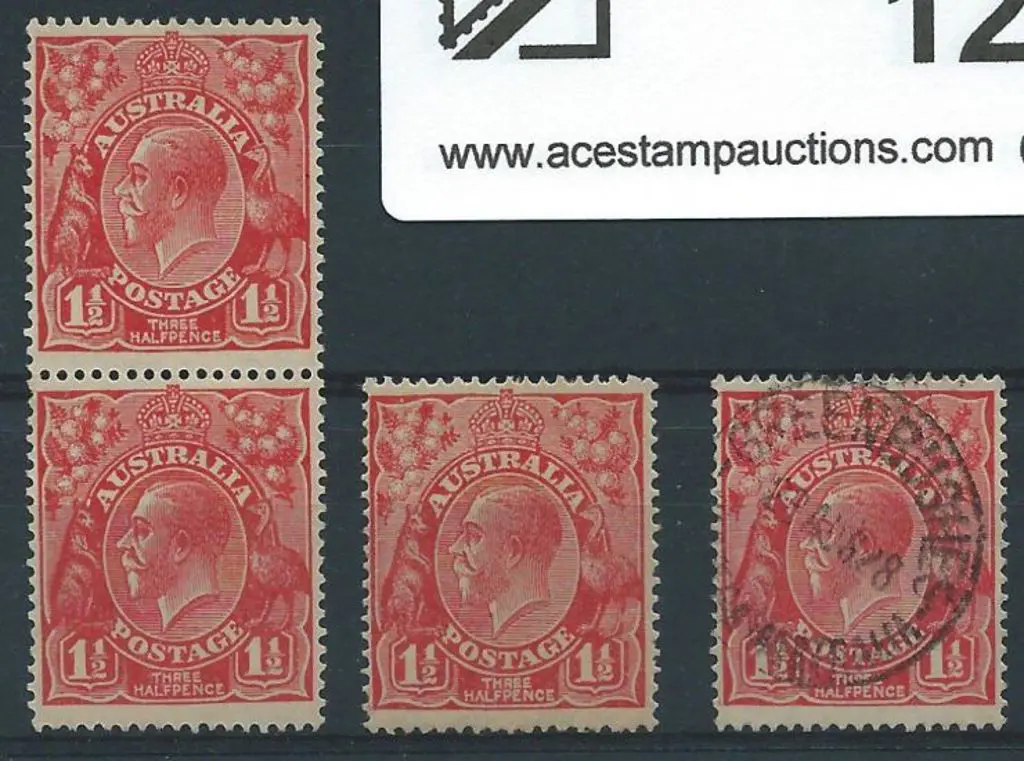 1926-30 SM wmk Perf. 14 1½d red Die II with MLH ... Image 1++