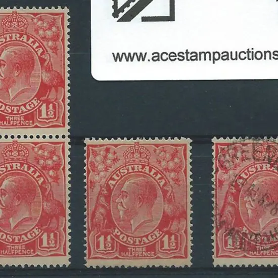 1926-30 SM wmk Perf. 14 1½d red Die II with MLH ...