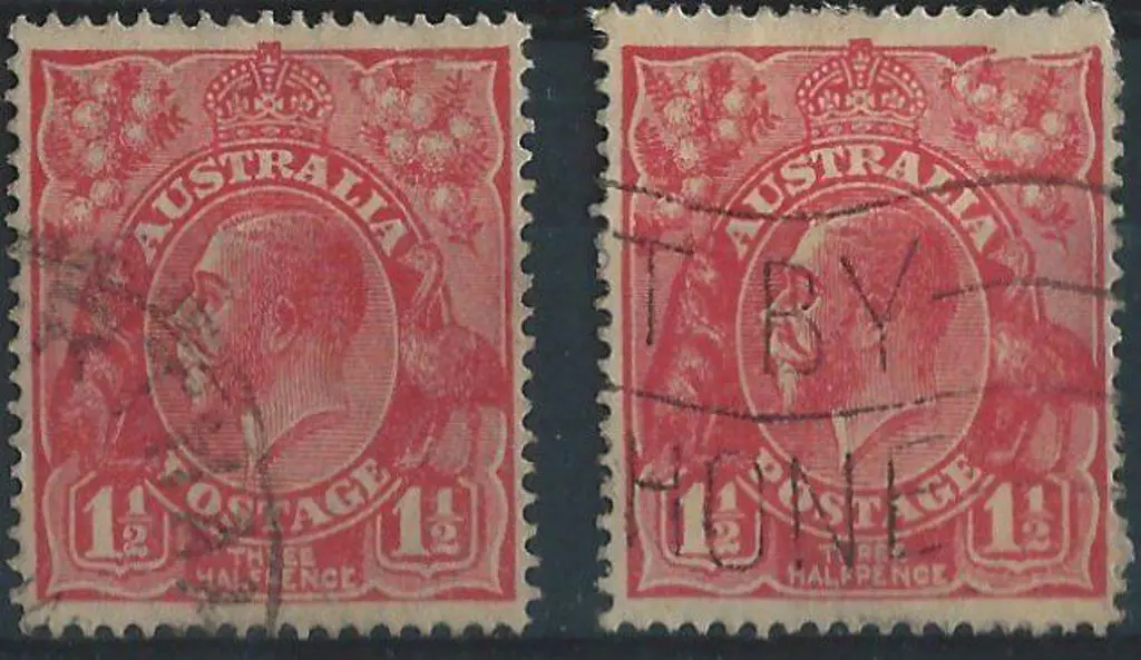 1926-30 SM wmk Perf. 14 1½d red Die II with two ... Image 1++
