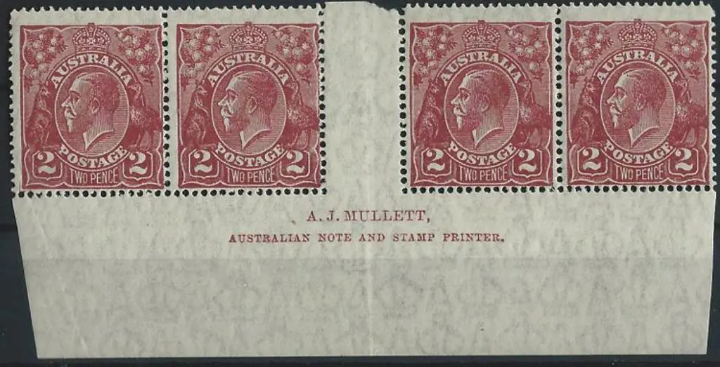 1926-30 SM wmk Perf. 14 2d red brown Mullett ... Image 1++