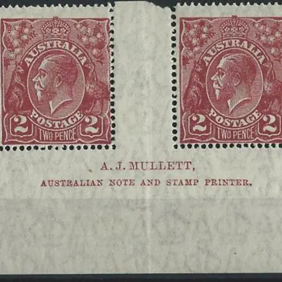 1926-30 SM wmk Perf. 14 2d red brown Mullett ...