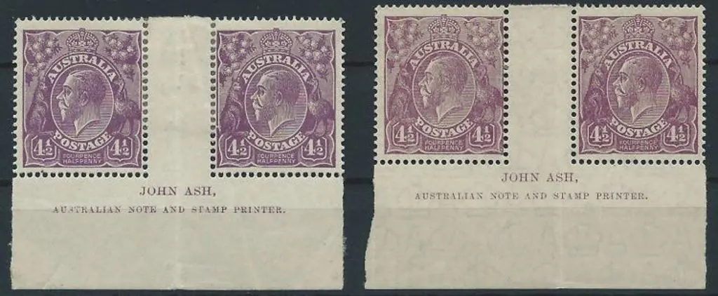 1926-30 SM wmk Perf. 14 4½d violet Die I Ash ... Image 1++