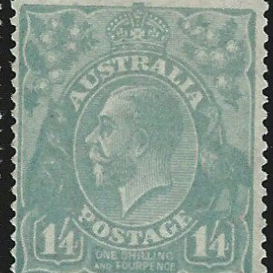 1926-30 SM wmk Perf. 14 1/4d pale greenish blue. ...