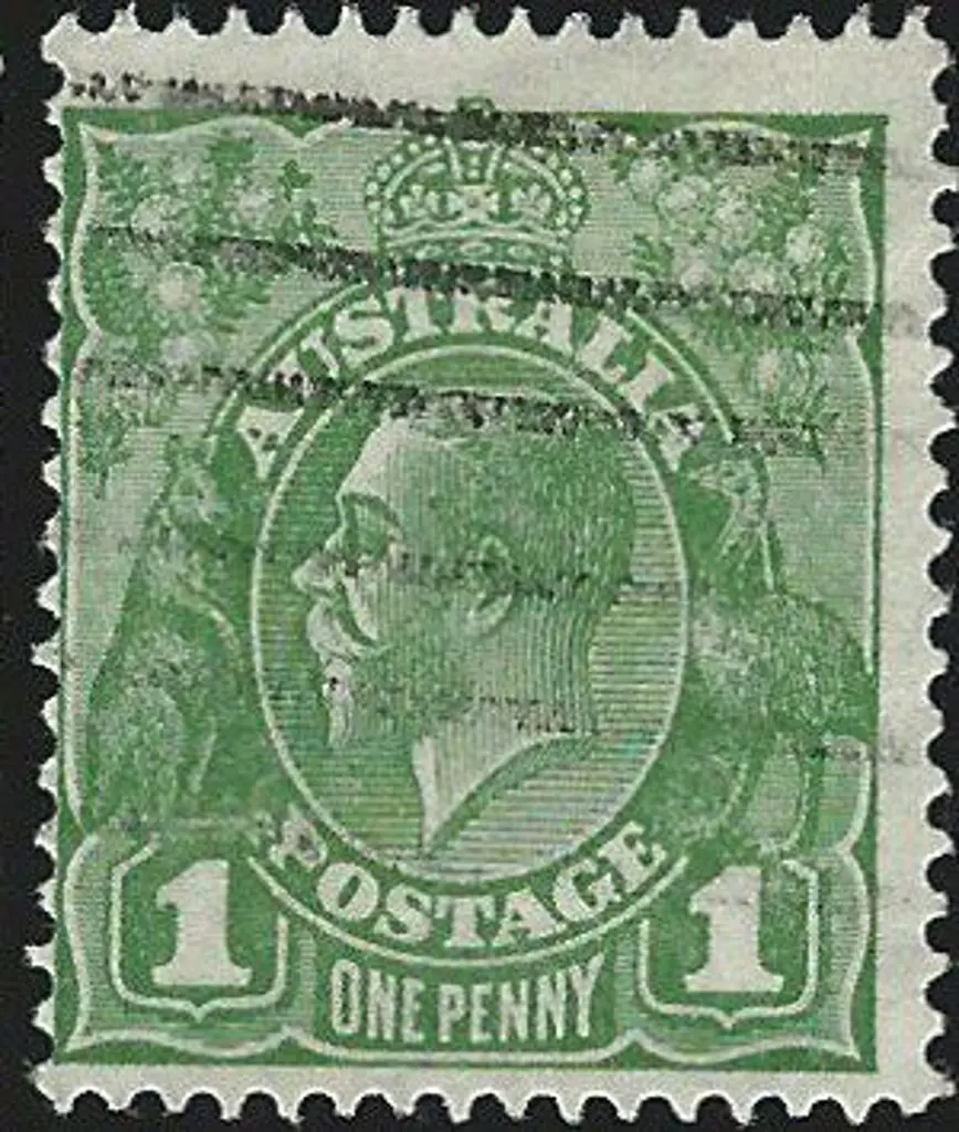 1931-36 CofA 1d green with reversed wmk. F/U with ... Image 1++