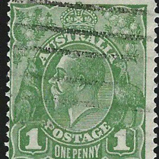 1931-36 CofA 1d green with reversed wmk. F/U with ...
