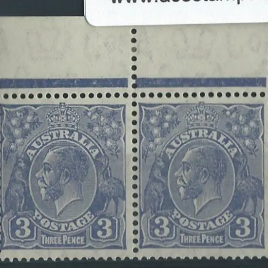 1931-36 CofA 3d deep blue marginal pair hinged on ...