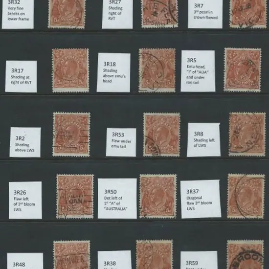 1931-36 CofA 5d brown, plate 3. 30 good to F/U ...