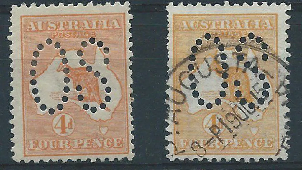 1913 4d orange & 4d orange yellow, 1st wmk, ... Image 1++