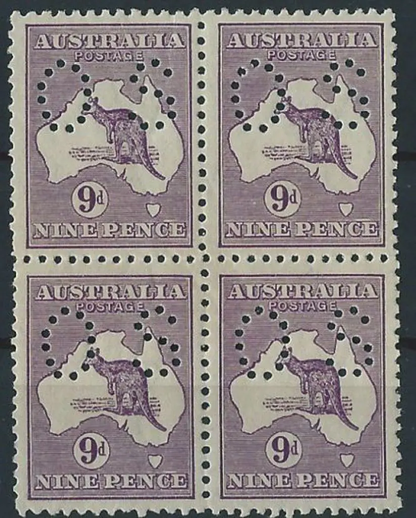 1915/28 9d red violet Die IIB, 3rd wmk, perfined ... Image 1++