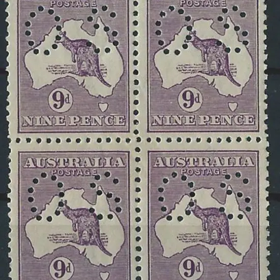 1915/28 9d red violet Die IIB, 3rd wmk, perfined ...