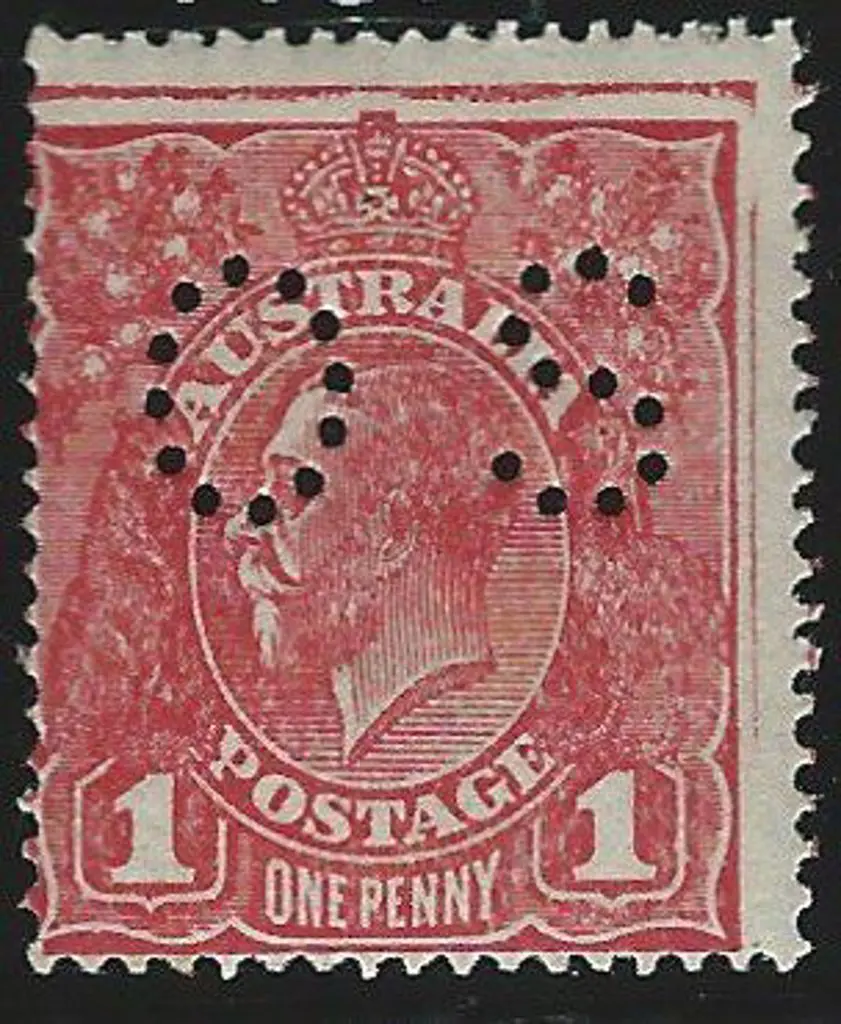 1918/23 1d red KGV, single wmk, rough paper ... Image 1++