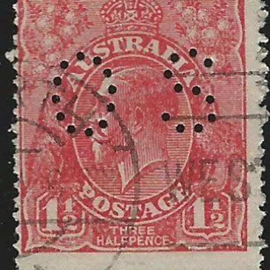 1924/26 1½d red Die I KGV, single wmk, on very ...