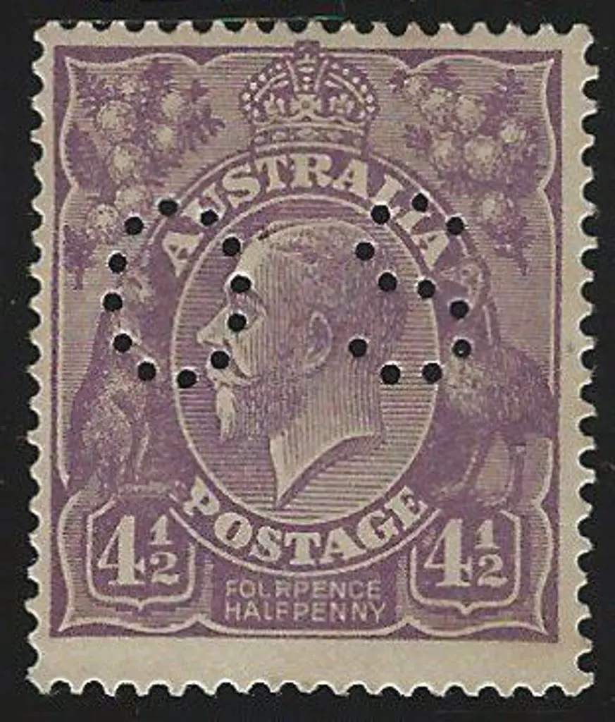 1924/26 4½d violet Die I, single wmk, perfined ... Image 1++